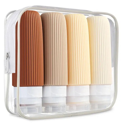 Travel Bottles Set with Clear Toiletry Bag