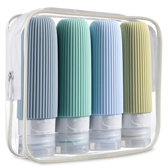 Travel Bottles Set with Clear Toiletry Bag