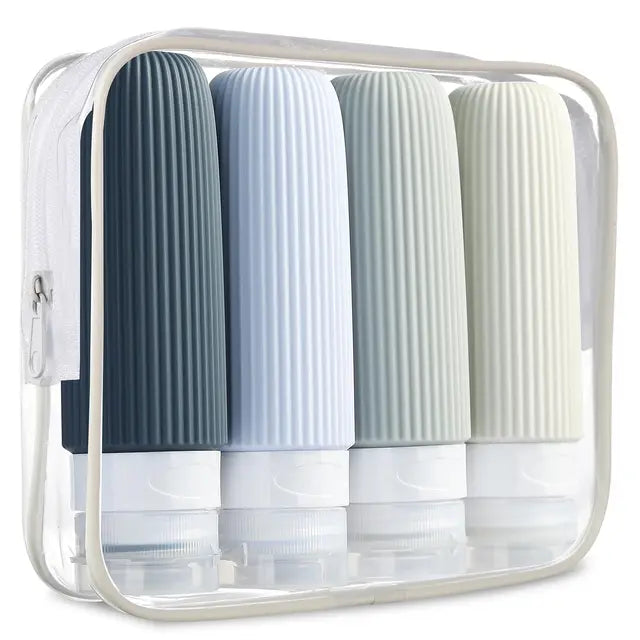 Travel Bottles Set with Clear Toiletry Bag