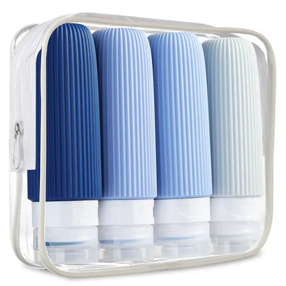 Travel Bottles Set with Clear Toiletry Bag